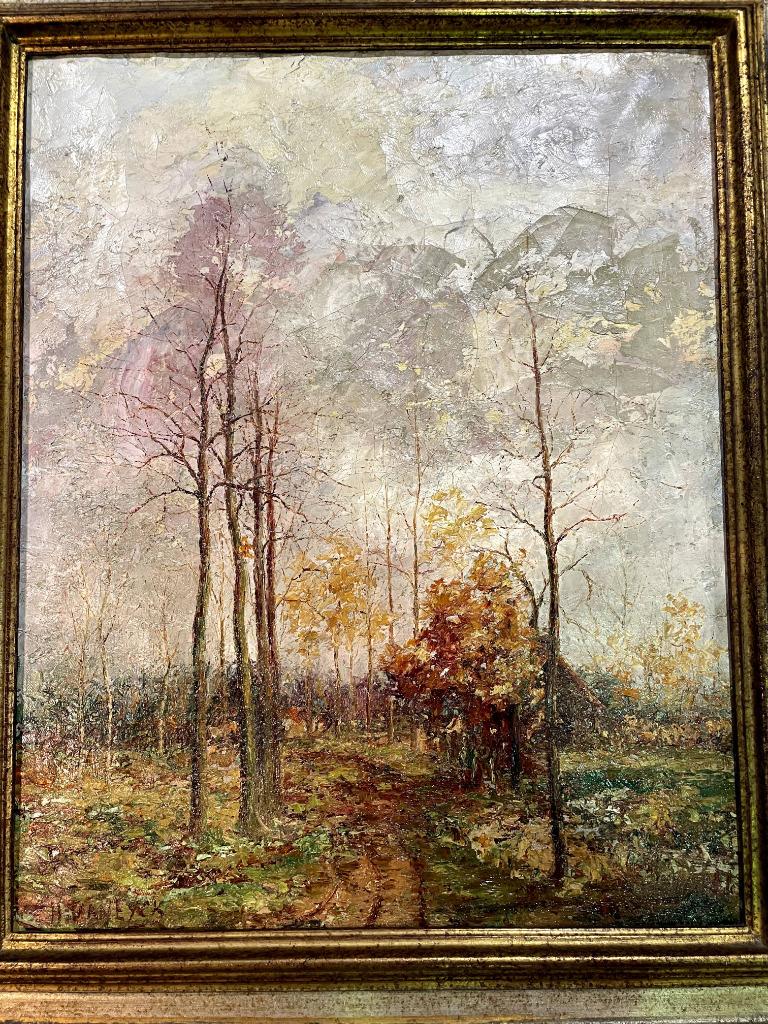 Tableau Huile sur Toile "Paysage Forestier" Hector Van Eyck, Enlèvement ou Envoi