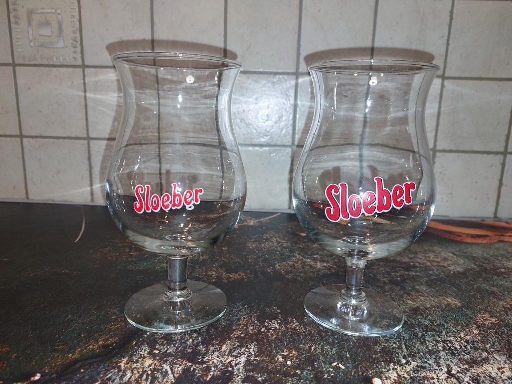 Verzamel bierglazen Sloeber, Verzamelen, Ophalen of Verzenden, Zo goed als nieuw, Bierglas
