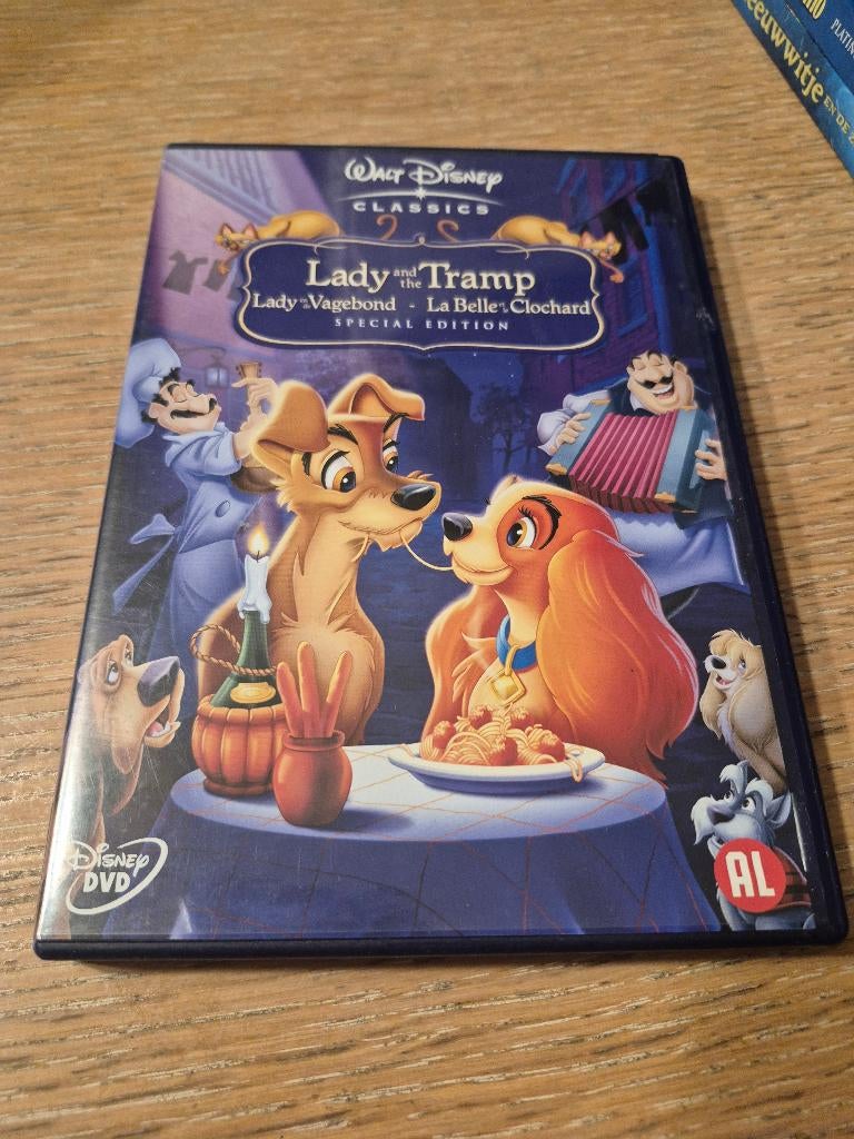 Dvd Lady en de Vagebond (Disney) (special edition) nummer 15, Cd's en Dvd's, Tekenfilm, Ophalen of Verzenden, Zo goed als nieuw