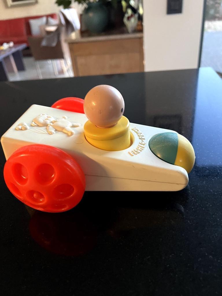 Vintage 1975 Fisher- Price Click'N Clatter 417, Kinderen en Baby's, Ophalen of Verzenden, Gebruikt, Auto of Voertuig, Met geluid