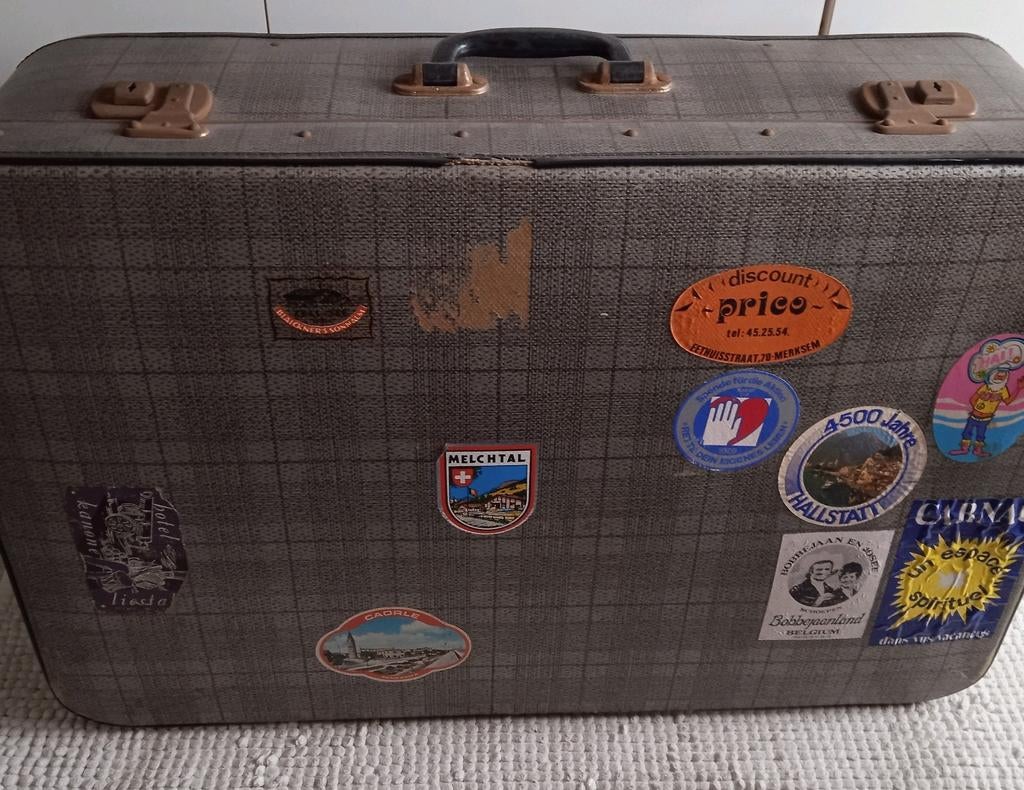 Grote, oude, vintage reiskoffer, + 60 jaar oud, goede staat, Ophalen