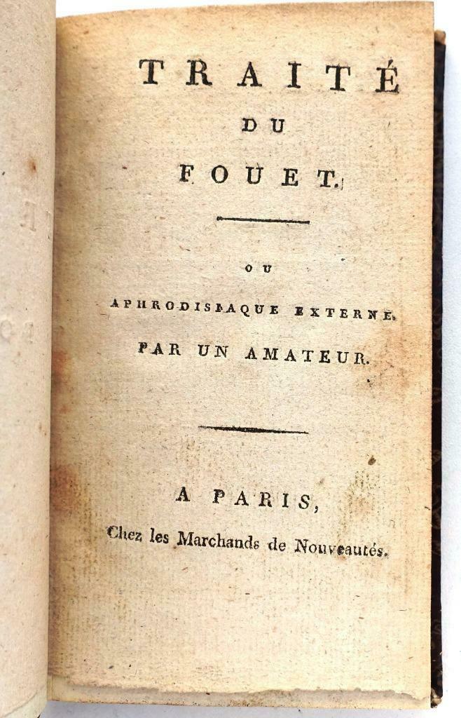 Traité du fouet. Ou Aphrodisiaque externe HC Doppet, Antiek en Kunst, Antiek | Boeken en Manuscripten, Ophalen of Verzenden
