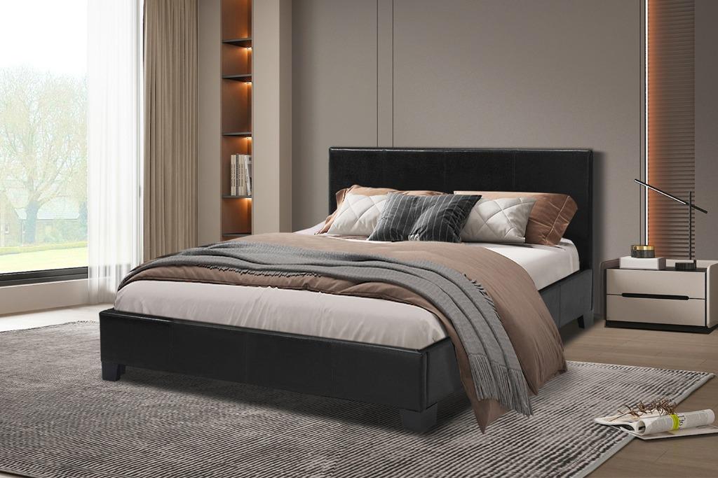PROMO..PROMO..PROMO  LIT + SOMMIER 160/200 CM - 399,00 EUROS, Zwart, Ophalen of Verzenden, 200 cm, 160 cm