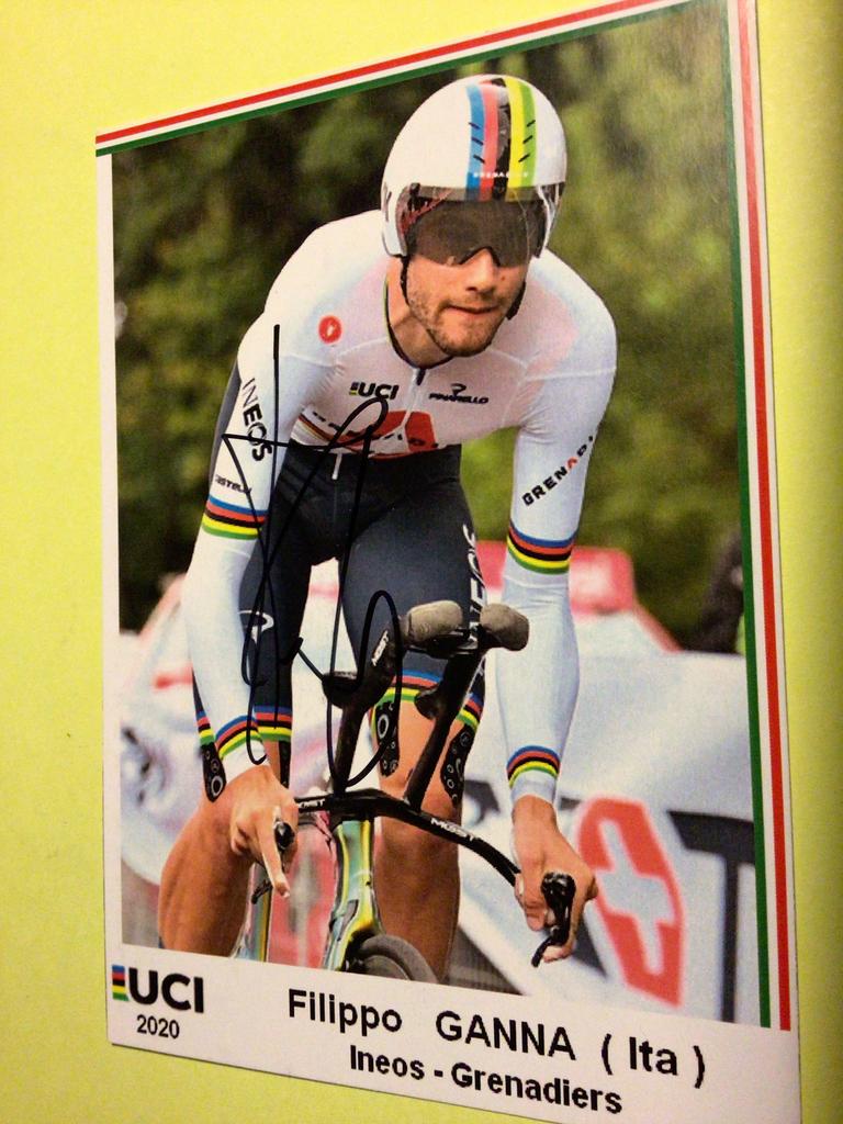 wielerkaart 2020 team ineos  filippo ganna  signe, Envoi, Comme neuf