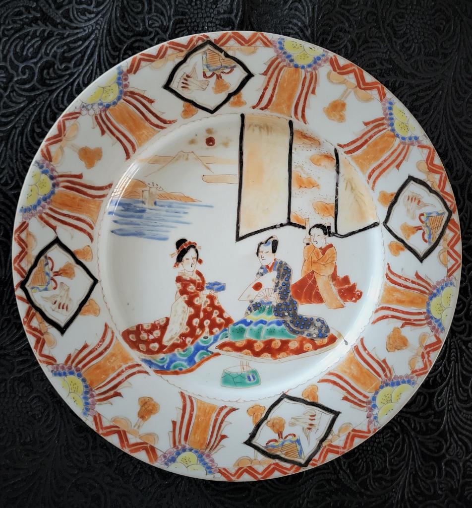 Meiji Japan 19e eeuws bord gesigneerd, Ophalen of Verzenden