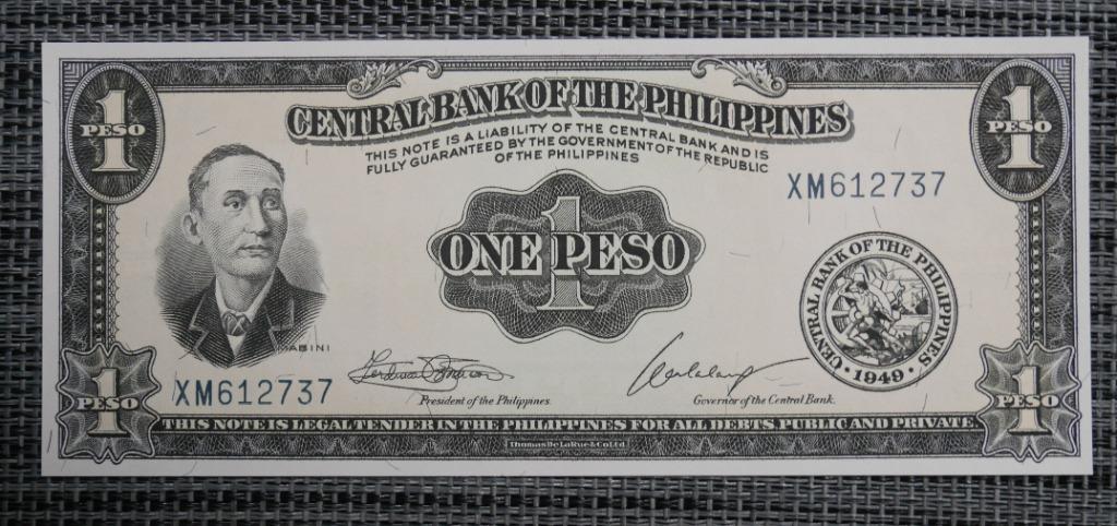 Billet 1 Peso Philippines 1949 UNC, Enlèvement ou Envoi, Autres pays, Série