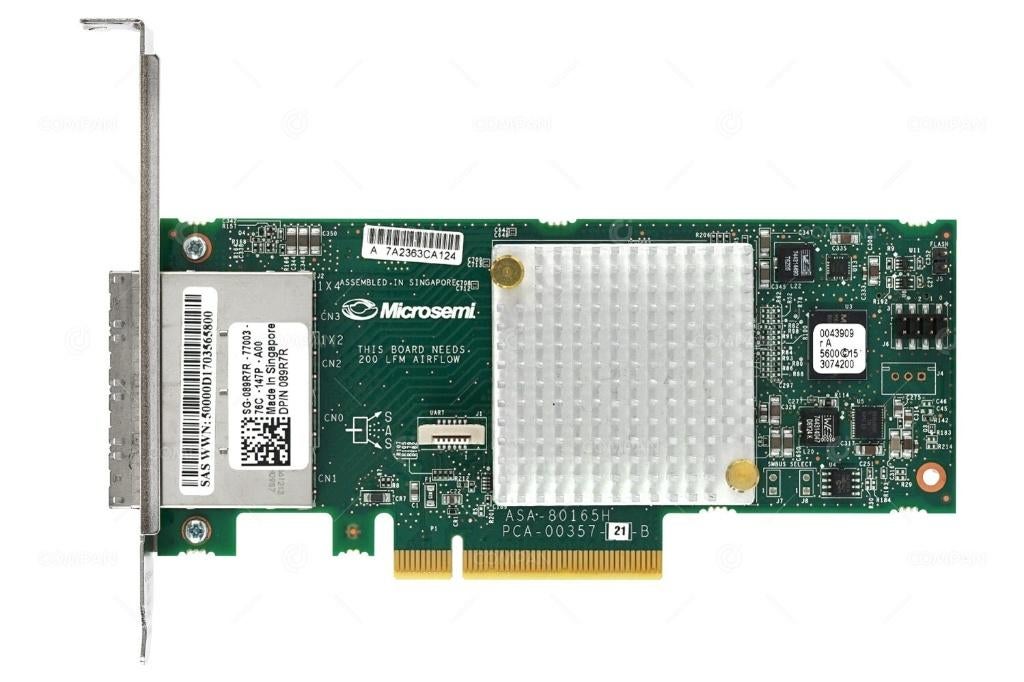 2 x Dell Quad port SAS HBA 12G 4x SAS SFF-8644 HBA (89R7R), Computers en Software, Harde schijven, Gebruikt, Server, Intern, SAS
