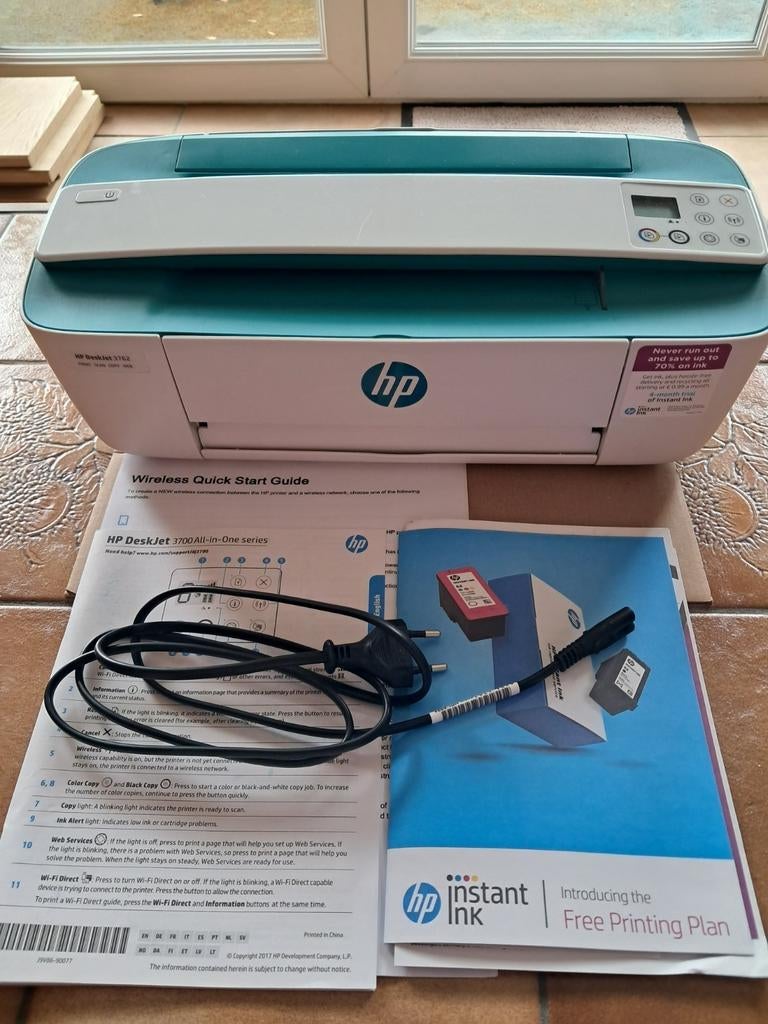 HP DeskJet 3762 alles-in-één inkjetprinter, Computers en Software, Printer, Inkjetprinter, Zo goed als nieuw, HP