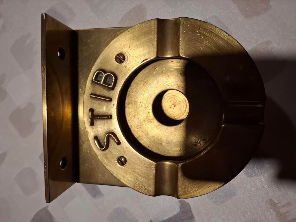 koperen asbak mivb uniek stuk nooit gezien  laatste prijsda, Ophalen of Verzenden