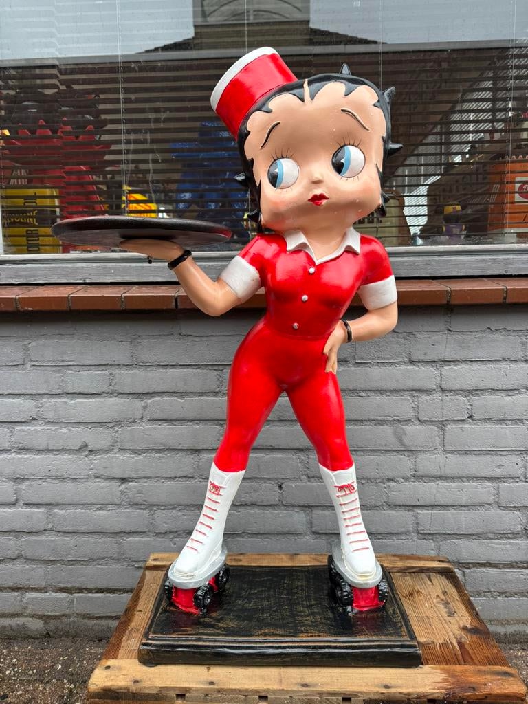 Groot Betty Boop Diner Beeld, Verzamelen, Stripfiguren, Ophalen, Betty Boop, Gebruikt, Beeldje of Figuurtje