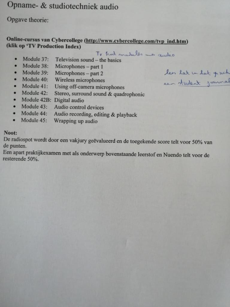 cursus cybercollege com opname- & studiotechniek audio, Enlèvement ou Envoi, Comme neuf