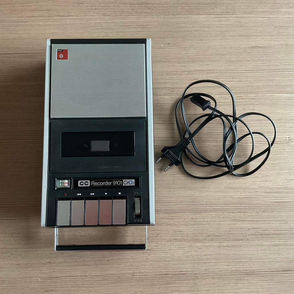 Lecteur enregistreur portable cassette audio BASF Recorder, Enlèvement ou Envoi, Utilisé