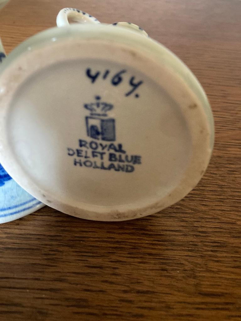 bouteille d'huile et de vinaigre en poterie bleue de Delft, Antiquités & Art, Enlèvement ou Envoi