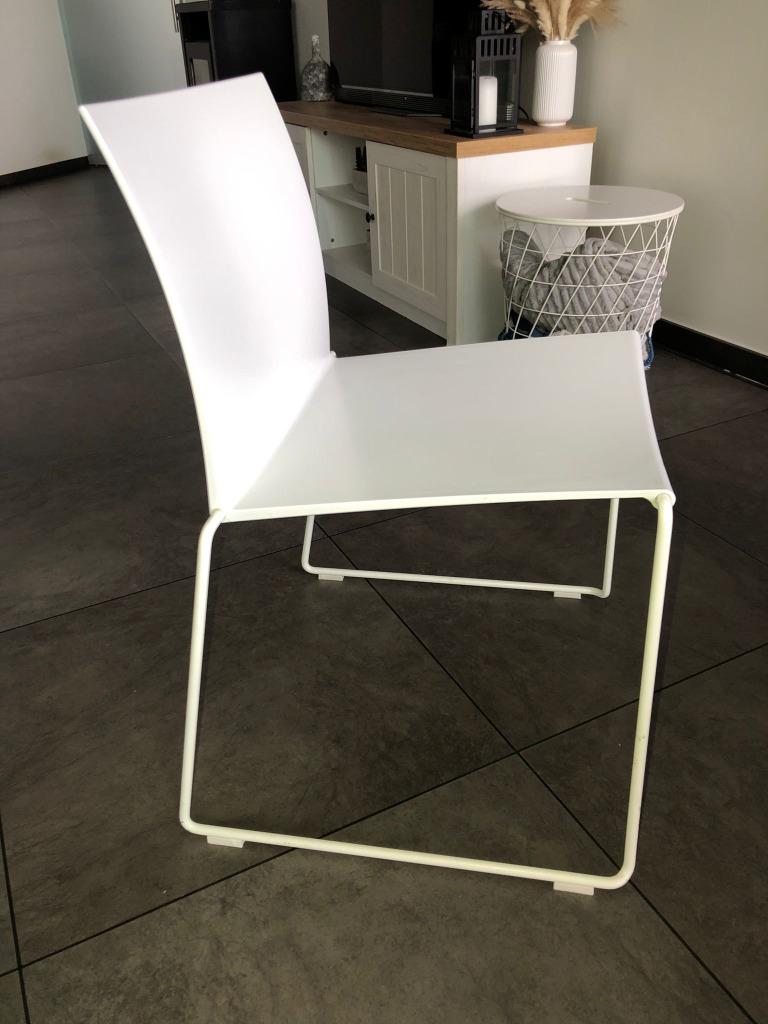 8 chaises MDF Italia M1 — Design Piergiorgio Cazzaniga, Synthétique, Blanc, Enlèvement, Strak en modern design