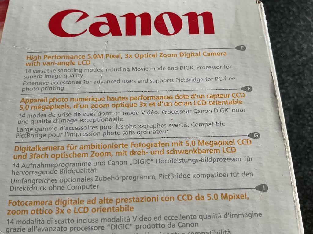 Digitaal fototoestel Canon, Ophalen, Zo goed als nieuw, Canon