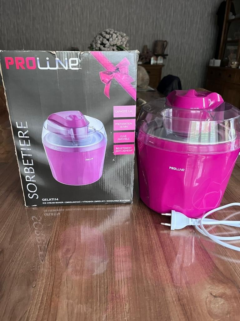 Proline sorbetière ice cream maker, Ophalen