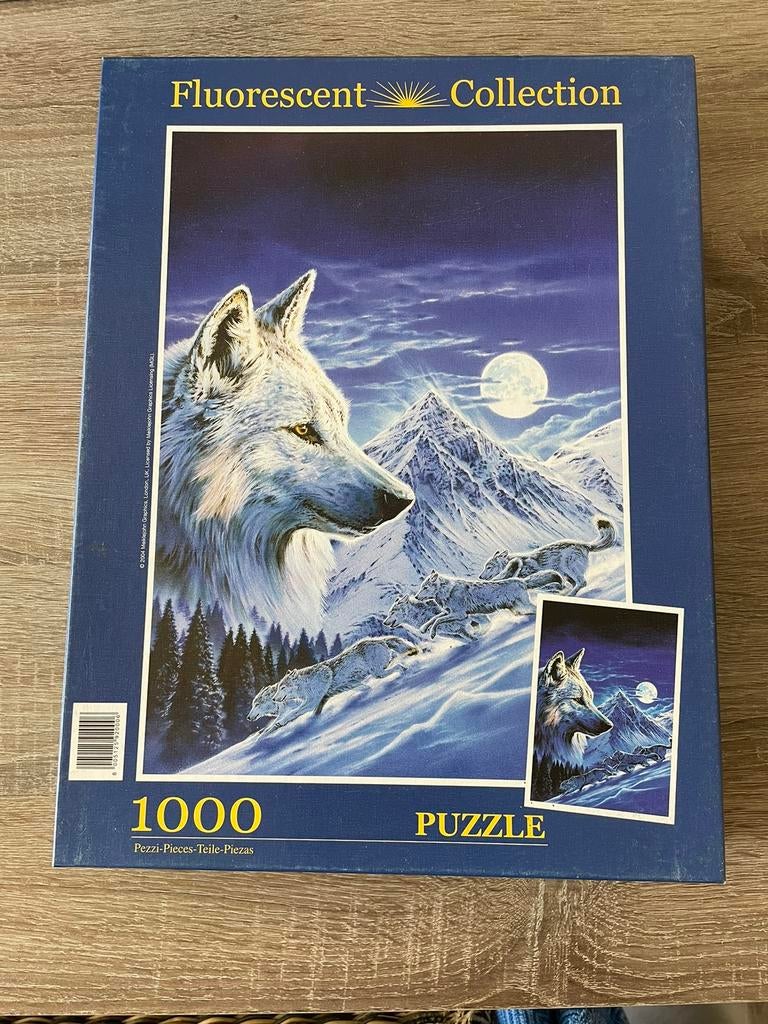 Lichtgevende puzzel met wolven, Hobby en Vrije tijd, Ophalen of Verzenden, Zo goed als nieuw