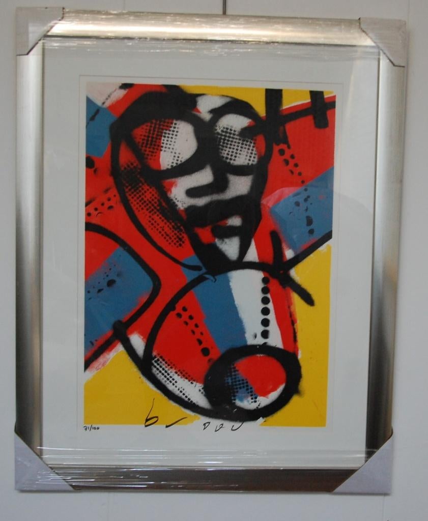 Herman Brood zeefdruk nu 3 vliegtuig, Antiek en Kunst, Ophalen of Verzenden