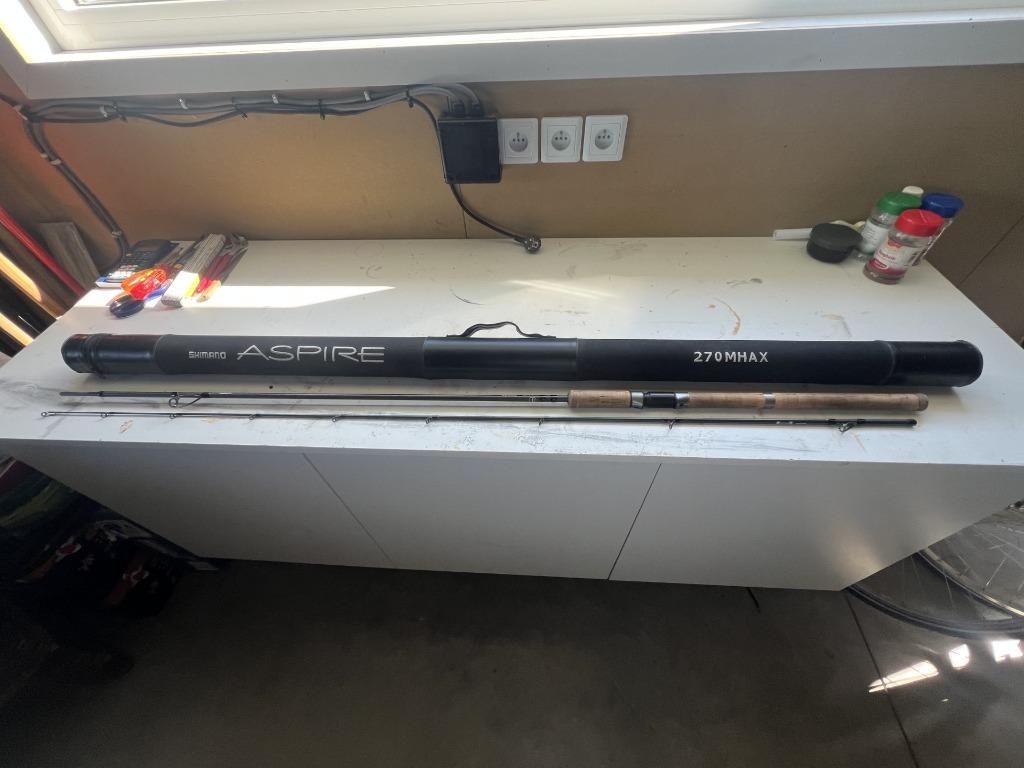 roofvis hengel Schimano Aspire 270, Watersport en Boten, Hengelsport | Roofvissen, Ophalen, Zo goed als nieuw, Werphengel