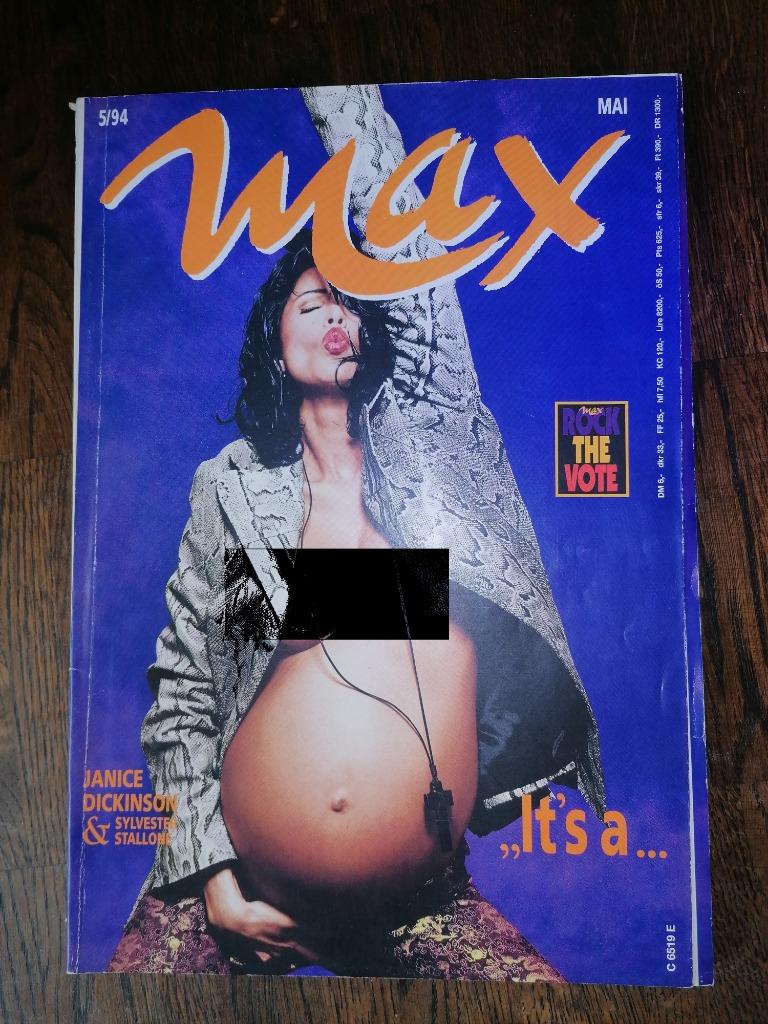 Duits Max magazine 1994  Sylvester Stallone Janice Dickinson, Enlèvement ou Envoi, Utilisé, Autres types