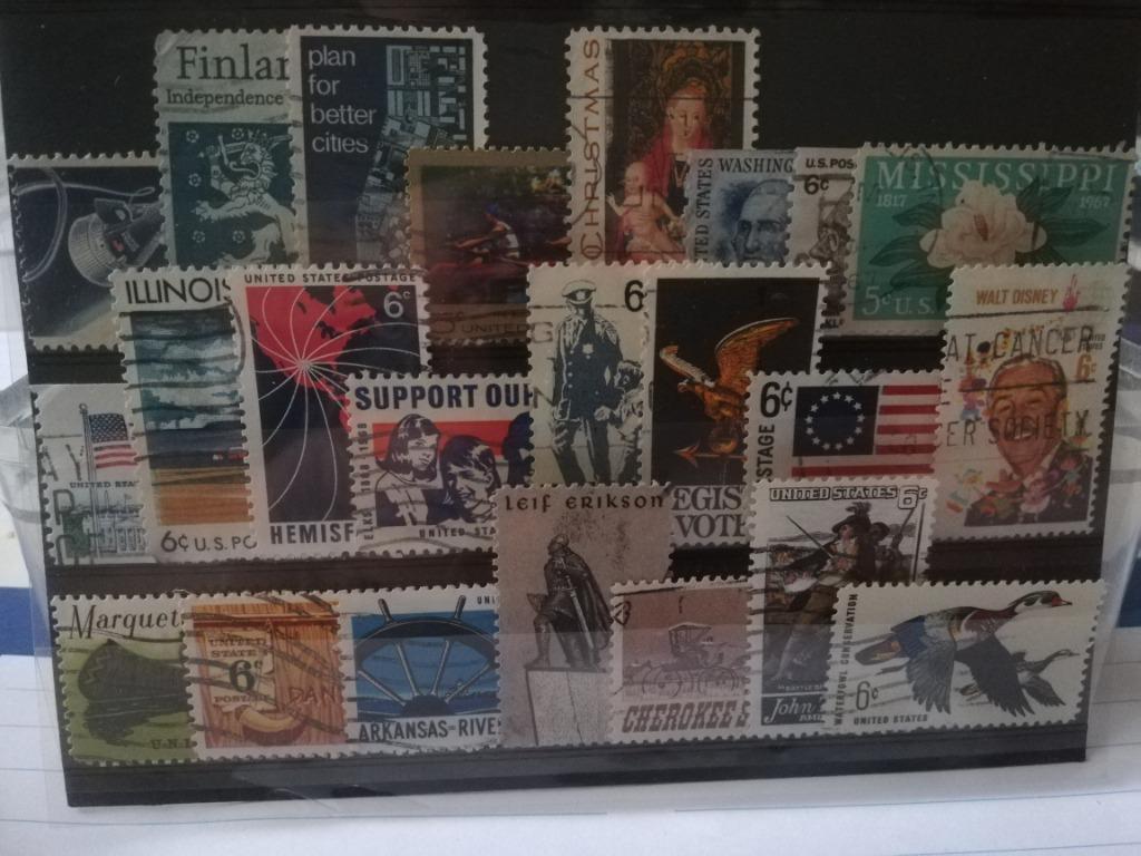 Veel gebruikte postzegels U.S.A, Ophalen of Verzenden, Gestempeld