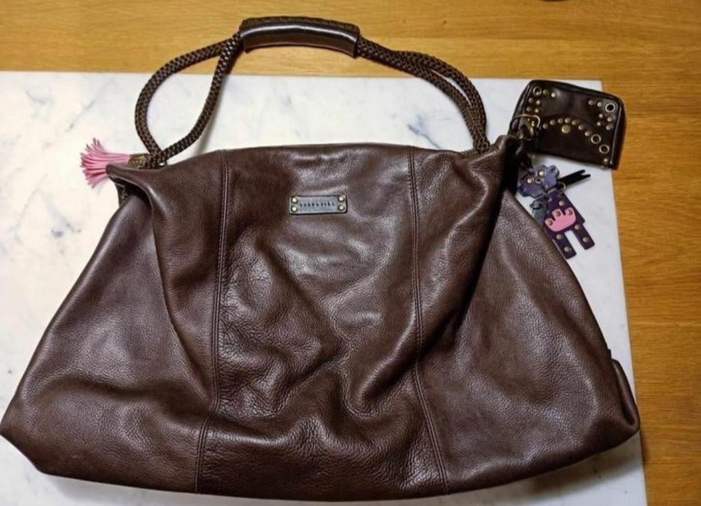Grote lederen tas Essentiel, Ophalen of Verzenden, Zo goed als nieuw, Bruin, Overige merken