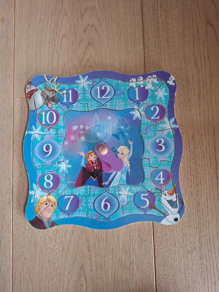 Houten  Frozen puzzel  -Leer de klok al spelen, Ophalen, Gebruikt, Puzzelen