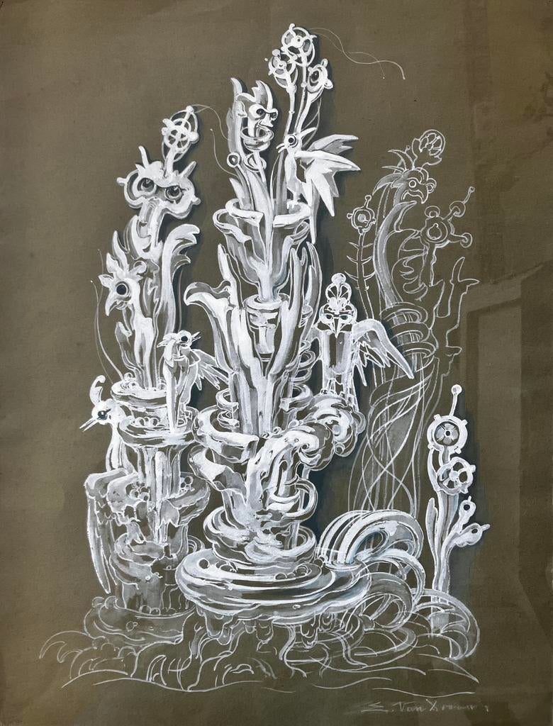 Tekening Edmond Van Dooren (1896-1965), Ophalen