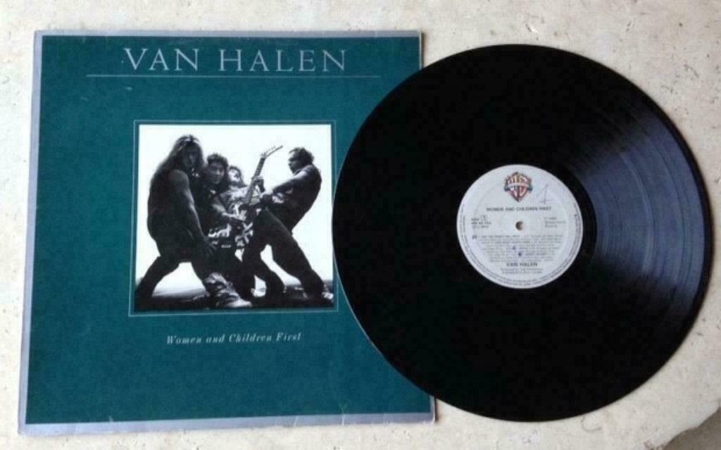 Origineel 33-toeren vinylalbum van de groep "VAN HALEN", Gebruikt