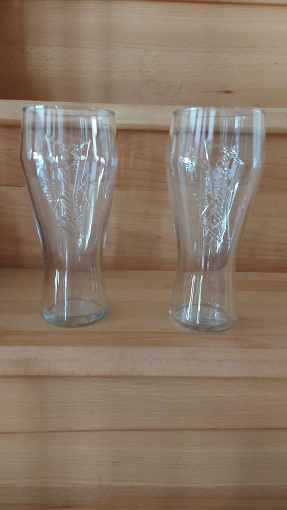 2 verres Budweiser, Ophalen of Verzenden, Zo goed als nieuw