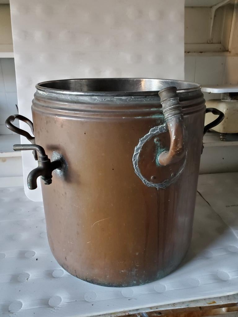 Bain-marie cuivre-inox, Antiek en Kunst, Antiek | Brons en Koper, Koper, Ophalen