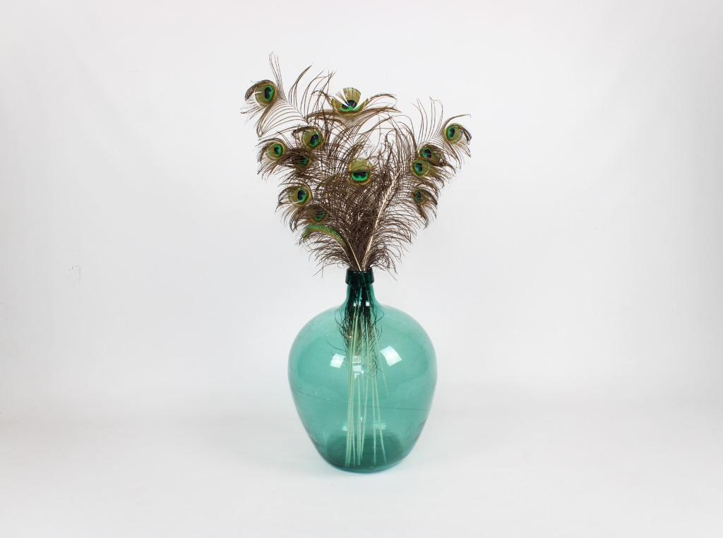 dame jeanne bleue, soufflée à la bouche, XIXe siècle, Verre, Enlèvement, Utilisé, Bleu
