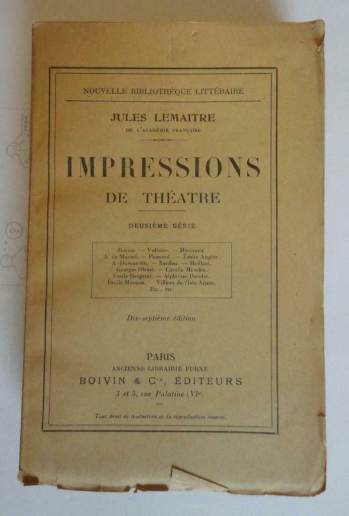 impressions de théâtre - Jules Lemaitre - deuxième série, Enlèvement ou Envoi