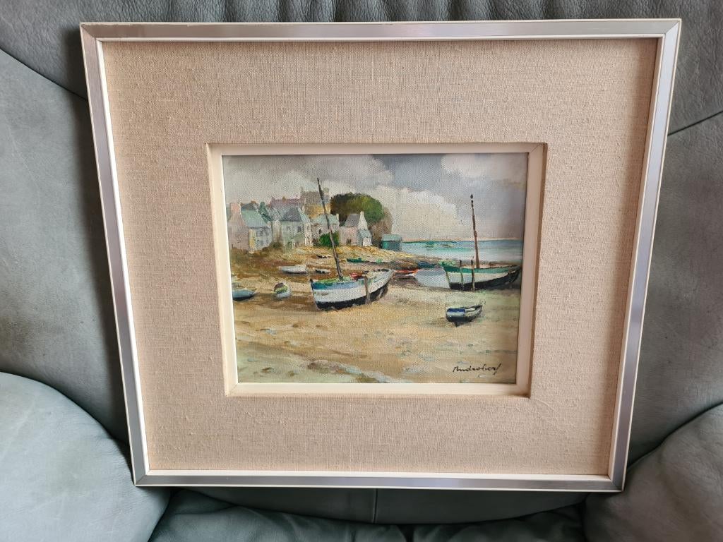 Schilderij: “Port de Locquirec” – André Robert, Ophalen