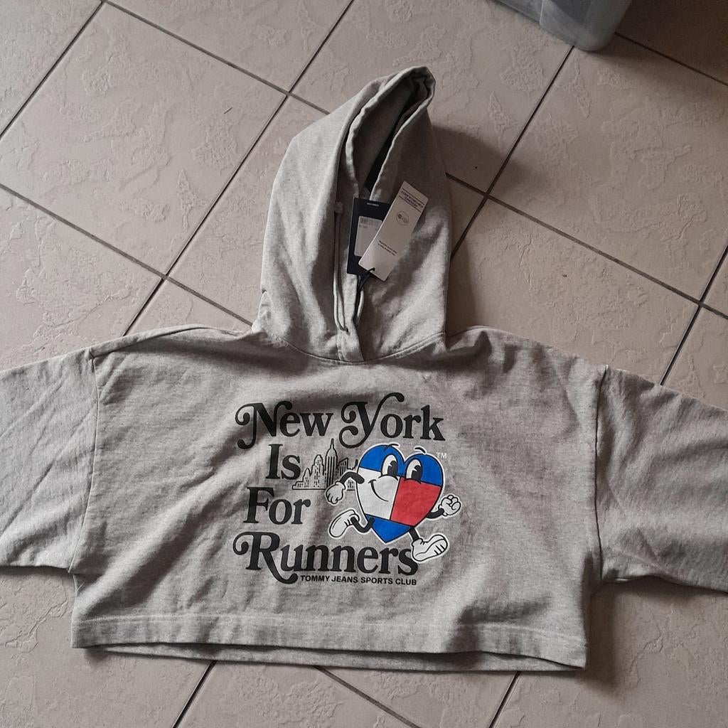 Crop hoody large...Tommy Hilfiger, Ophalen, Nieuw, Grijs