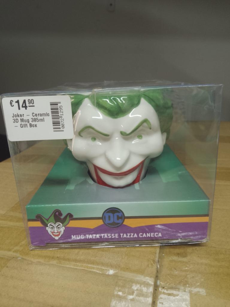 3D tas mok kom cup joker DC nieuw 385ml ceramic mug gift box, Verzenden, Nieuw, Film, Gebruiksvoorwerp