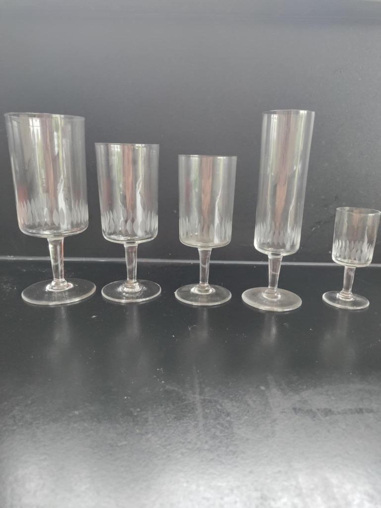 glasservies (onvolledig), Huis en Inrichting, Keuken | Servies, Ophalen, Glas of Glazen, Gebruikt, Glas