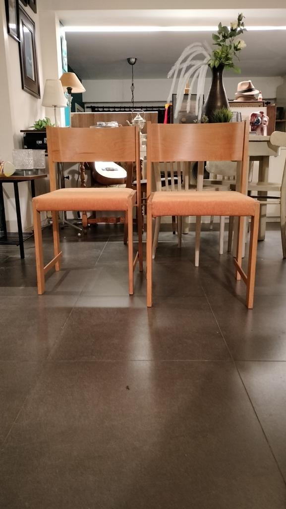 Vintage Scandinavische beukenhout stoelen, Ophalen