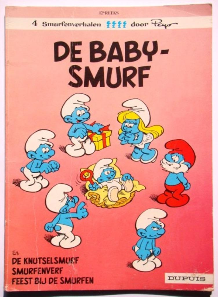 De baby-smurf - origineel exemplaar - 12e Reeks, Gelezen, Peyo, Eén stripboek, Ophalen of Verzenden