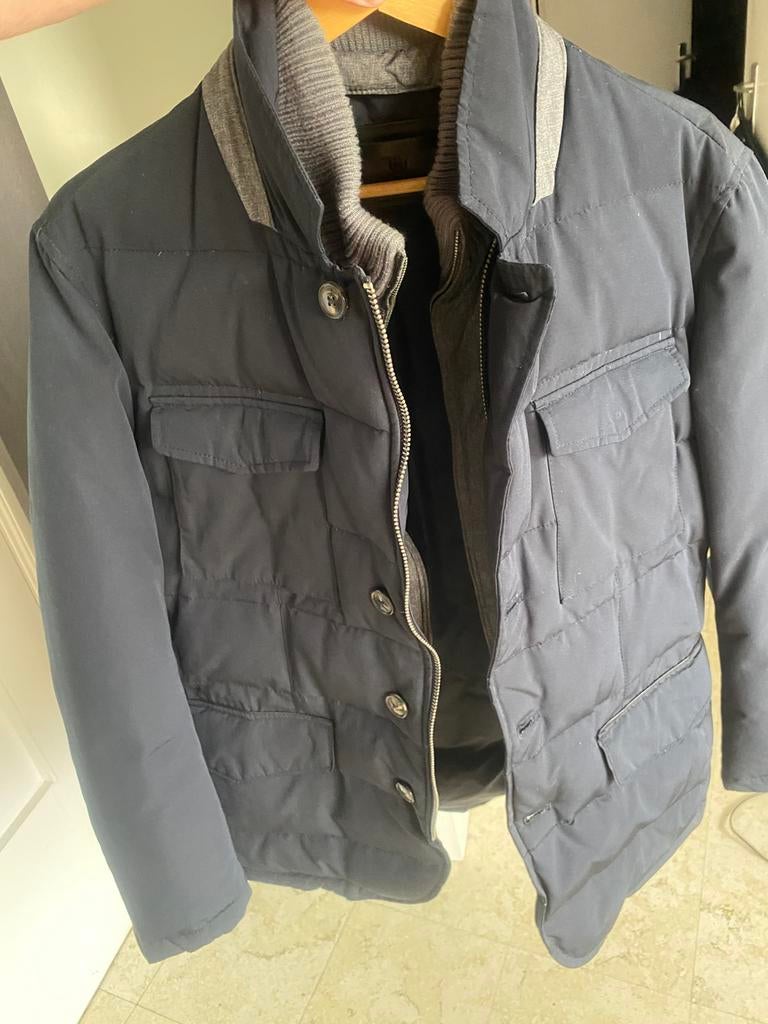 Massimo dutti heren jas, Kleding | Heren, Jassen | Winter, Zo goed als nieuw, Maat 52/54 (L), Grijs, Verzenden
