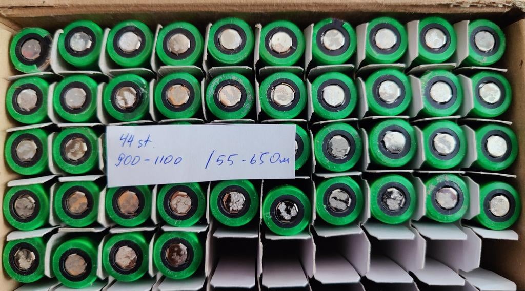 18650 batterijen, Enlèvement, Utilisé