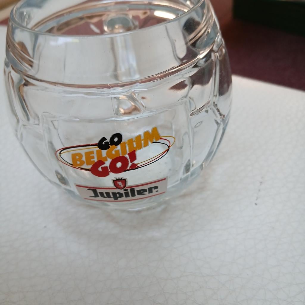 7 verres à bière Jupiler Go Belgium Go. Diables rouges., Collections, Enlèvement ou Envoi
