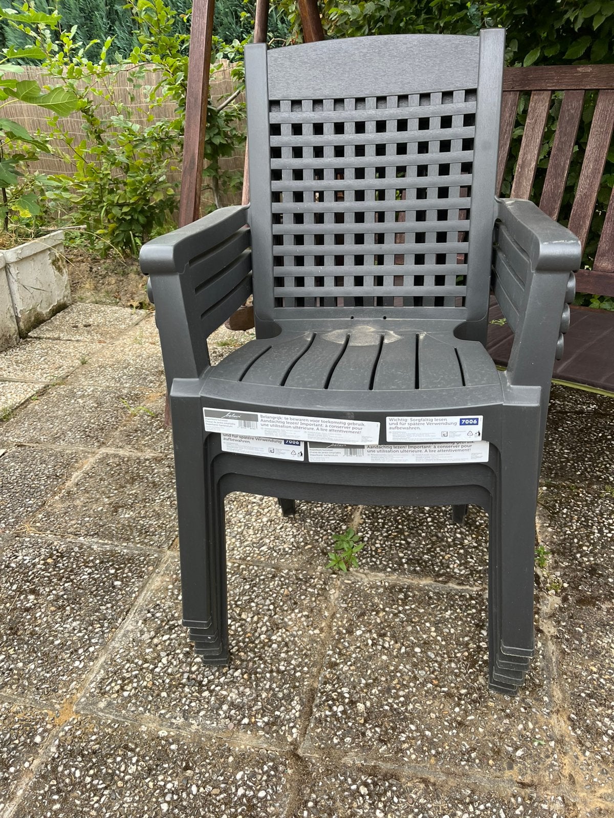 Chaise noire plastique, Enlèvement, Utilisé, Plastique