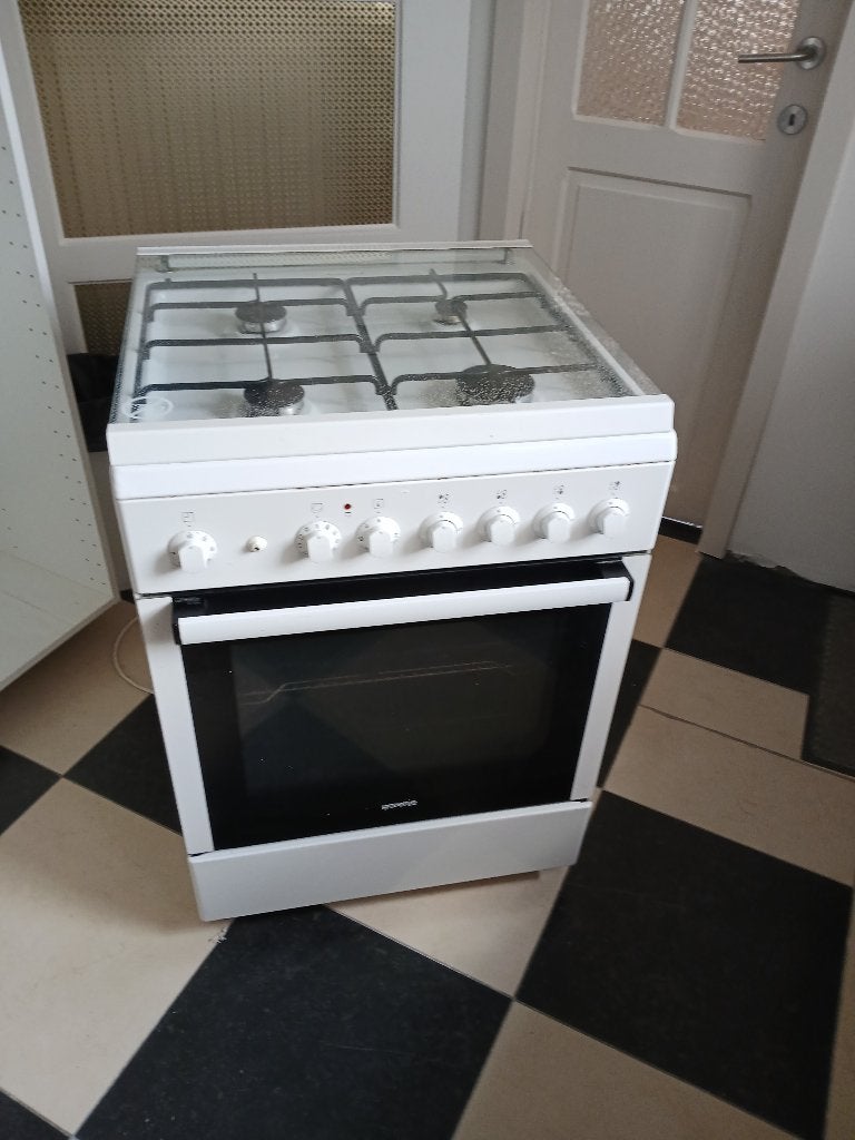 Gorenje gasfornuis met elektrische oven 4 pitten, Elektronische apparatuur, Ophalen, Gebruikt, 4 kookzones, Gas