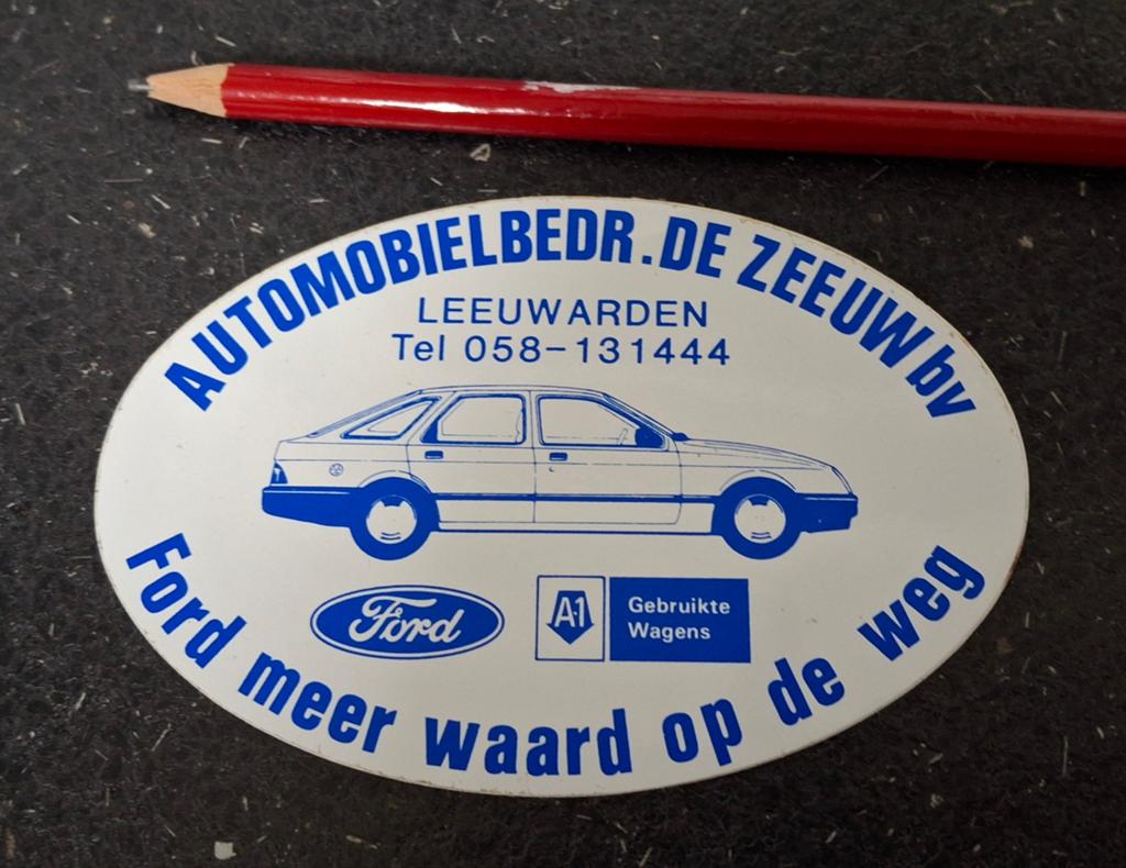 Vintage sticker auto merk Ford garage, Ophalen of Verzenden, Zo goed als nieuw, Auto of Motor