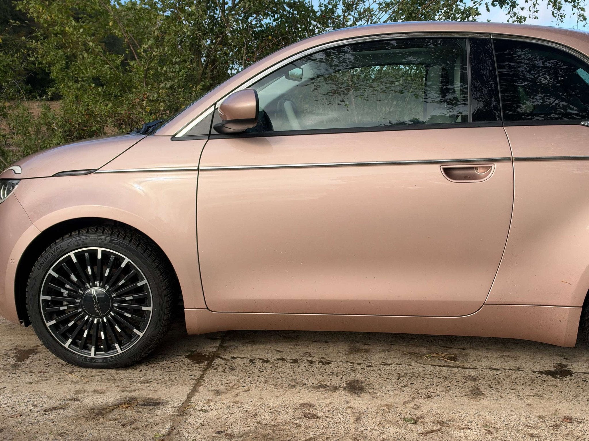 Fiat 500E 42 kWh La Prima berline Prix TVAC Toit pano Possib, Autos, Cuir, Achat, 87 kW, 2 portes