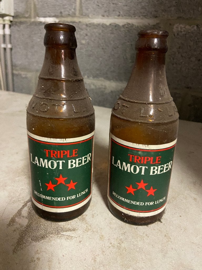 Duo de Bouteilles – Triple Lamot Beer (Brasserie de Malines), Collections, Enlèvement ou Envoi, Utilisé, Bouteille(s), Autres marques