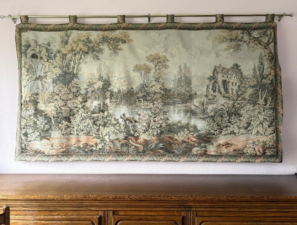 Romantisch wandtapijt met verkoperde roede 2mx1m, Ophalen, Meerkleurig, Zo goed als nieuw, 200 cm
