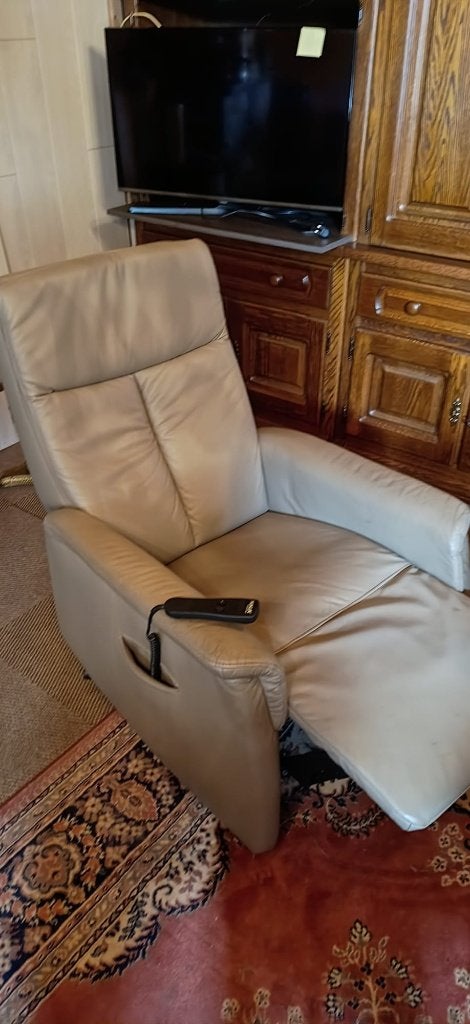 Relaxzetel : leder en electrisch, 75 à 100 cm, Enlèvement, Utilisé, 75 à 100 cm