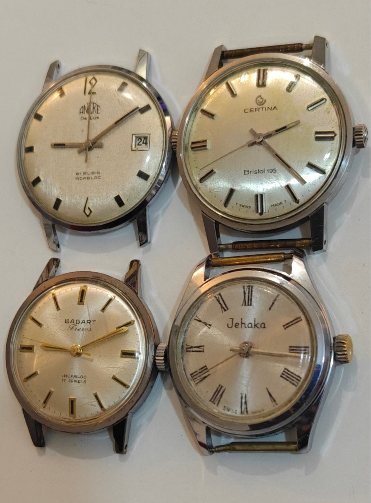 Vintage horlogeset, Handtassen en Accessoires, Ophalen of Verzenden, Staal